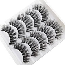 Load image into Gallery viewer, DOCOCER NEW 13 Styles 5 Pairs Mink Hair False Eyelashes Natural/Thick Long Eye Lashes Wispy Makeup Beauty Extension Tools