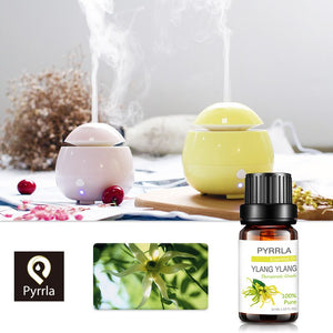 Pyrrla 10ML Pure Essential Oil Massage Humidifier Tea Tree Rose Essential Oil For Diffuser Burner Relax Soothing Beauty