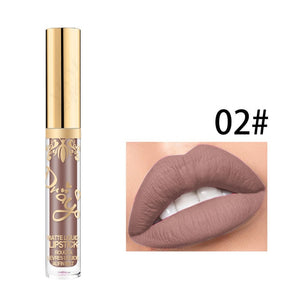 1Pc Beauty Glazed Matte Liquid Lipstick Long Lasting Waterproof Glitter No Fading Lip Tint Clear Lip Stain Blue Yellow Lip Gloss