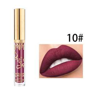 1Pc Beauty Glazed Matte Liquid Lipstick Long Lasting Waterproof Glitter No Fading Lip Tint Clear Lip Stain Blue Yellow Lip Gloss