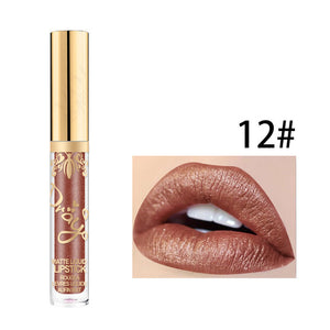 1Pc Beauty Glazed Matte Liquid Lipstick Long Lasting Waterproof Glitter No Fading Lip Tint Clear Lip Stain Blue Yellow Lip Gloss