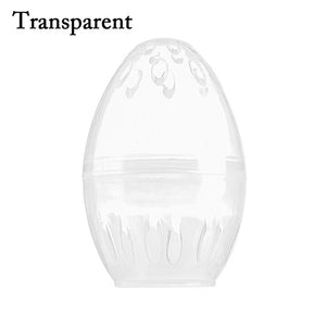 1Pcs Beauty Sponge Stand Storage Case Makeup Blender Puff Holder Empty Cosmetic Egg Shaped Rack Transparent Puffs Drying Box New