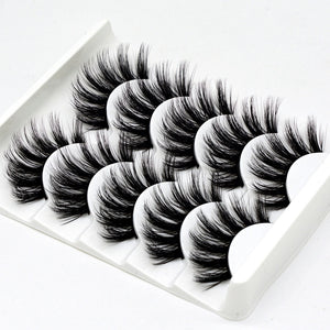 DOCOCER  NEW 13 Styles 5 Pairs Mink Hair False Eyelashes Natural/Thick Long Eye Lashes Wispy Makeup Beauty Extension Tools