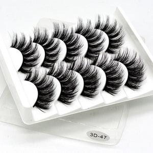 DOCOCER  NEW 13 Styles 5 Pairs Mink Hair False Eyelashes Natural/Thick Long Eye Lashes Wispy Makeup Beauty Extension Tools