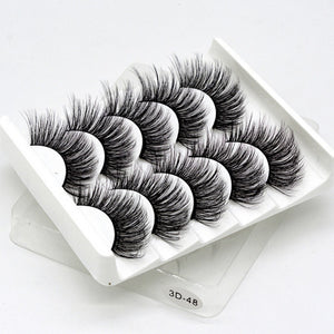 DOCOCER  NEW 13 Styles 5 Pairs Mink Hair False Eyelashes Natural/Thick Long Eye Lashes Wispy Makeup Beauty Extension Tools