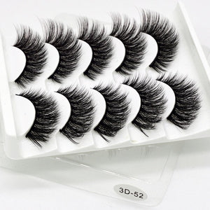 DOCOCER  NEW 13 Styles 5 Pairs Mink Hair False Eyelashes Natural/Thick Long Eye Lashes Wispy Makeup Beauty Extension Tools