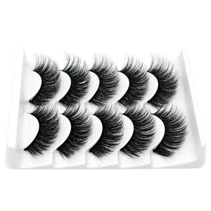 DOCOCER  NEW 13 Styles 5 Pairs Mink Hair False Eyelashes Natural/Thick Long Eye Lashes Wispy Makeup Beauty Extension Tools