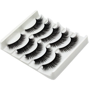 DOCOCER  NEW 13 Styles 5 Pairs Mink Hair False Eyelashes Natural/Thick Long Eye Lashes Wispy Makeup Beauty Extension Tools