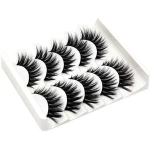 DOCOCER  NEW 13 Styles 5 Pairs Mink Hair False Eyelashes Natural/Thick Long Eye Lashes Wispy Makeup Beauty Extension Tools