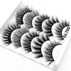 DOCOCER  NEW 13 Styles 5 Pairs Mink Hair False Eyelashes Natural/Thick Long Eye Lashes Wispy Makeup Beauty Extension Tools