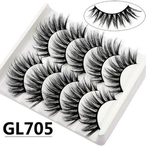 DOCOCER  NEW 13 Styles 5 Pairs Mink Hair False Eyelashes Natural/Thick Long Eye Lashes Wispy Makeup Beauty Extension Tools