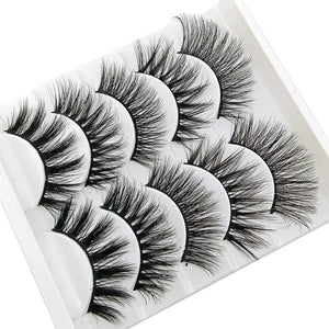 DOCOCER  NEW 13 Styles 5 Pairs Mink Hair False Eyelashes Natural/Thick Long Eye Lashes Wispy Makeup Beauty Extension Tools